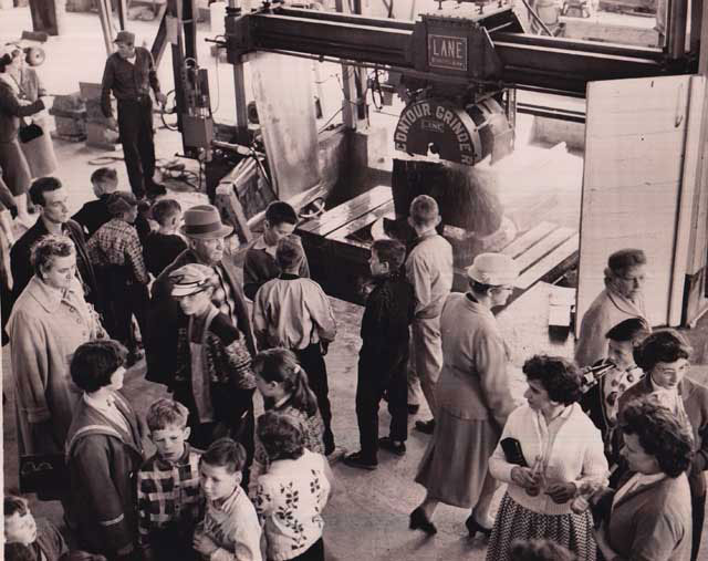 Nelson family monument company photo from 1950